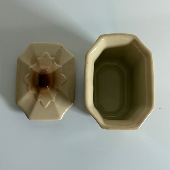 Syracuse China Econo-Rim Lidded Sugar Bowl Cowboy Boot Motif Vintage USA - Picture 3 of 9